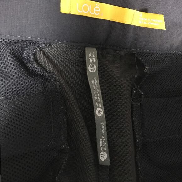 Lole Wicking Travel Pants UPF Protection Dark Grey Mid Rise Straight Leg Women 4 - Picture 4 of 14